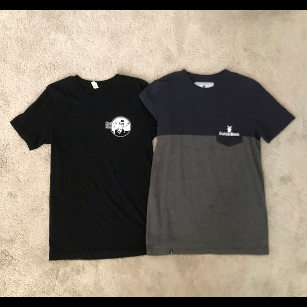 2 Bundle Dutch Bros T-Shirts Small Men